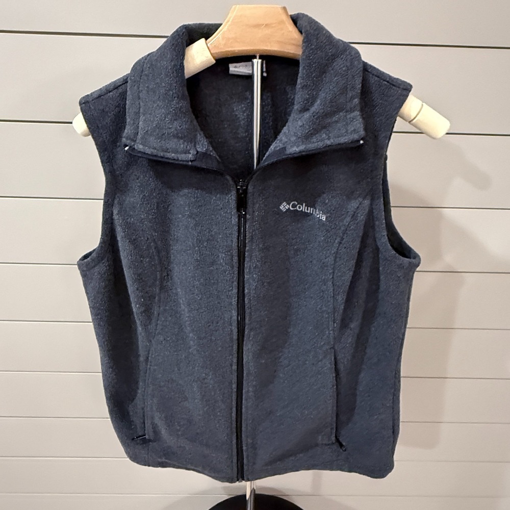 Columbia Fleece Vest Women's Size Small Gray Hiking Gorpcore